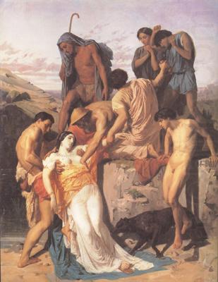 Zenobia.found by shepherds on the Banks of the Araxes  (mk26), Adolphe William Bouguereau